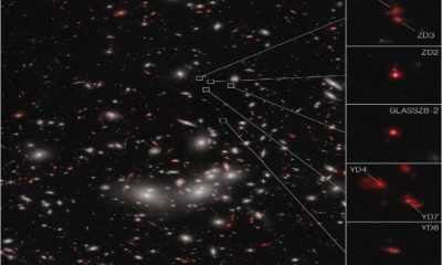 James Webb's discovery of the background of a large galaxy cluster