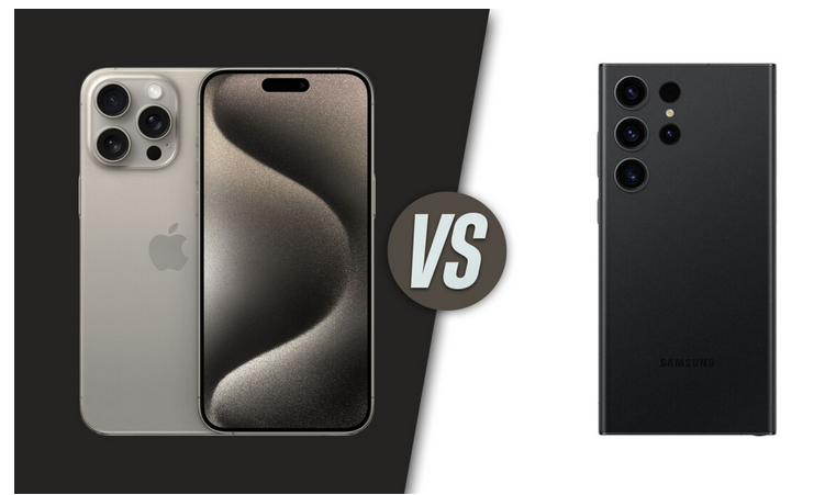 iPhone 15 Pro Max vs. Galaxy S23 Ultra phones